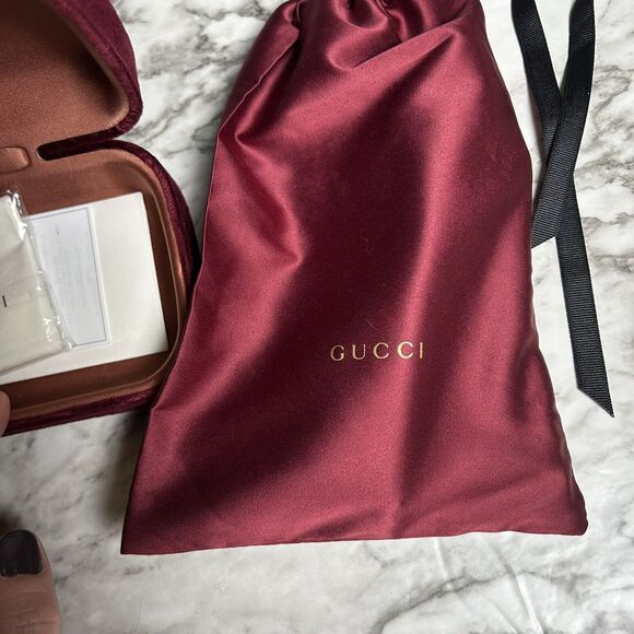 Gucci Men's Sunglasses Nylon Lens Havana Plastic Pilot Shaped Frame GG0900S 005 - Picture 15 of 15